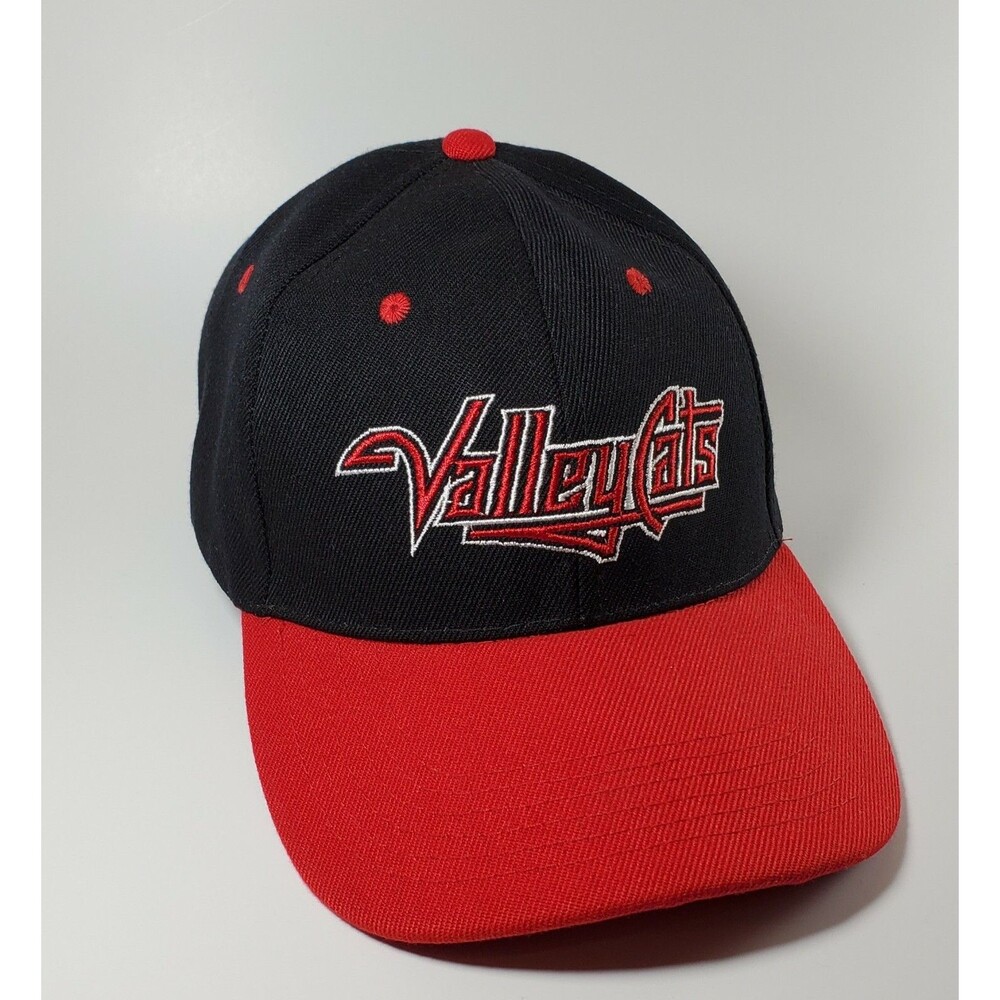 Tri-City ValleyCats Strap Back Baseball Cap Hat SGA Navy Blue & Red